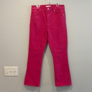 Never worn LOFT Bright Pink Flare Jeans